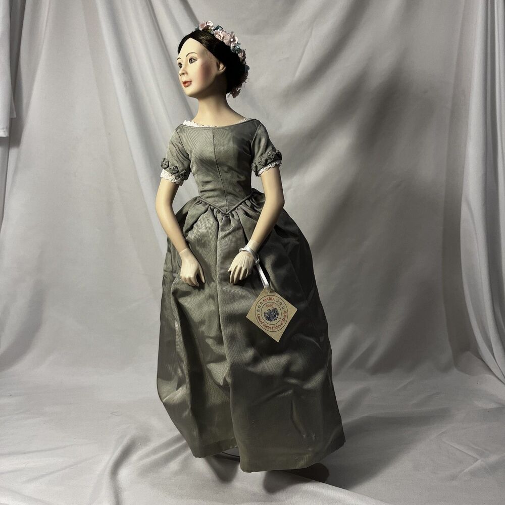 Vintage Smithsonian Inst. 150th Anniversary Doll---Maria ~19" with stand